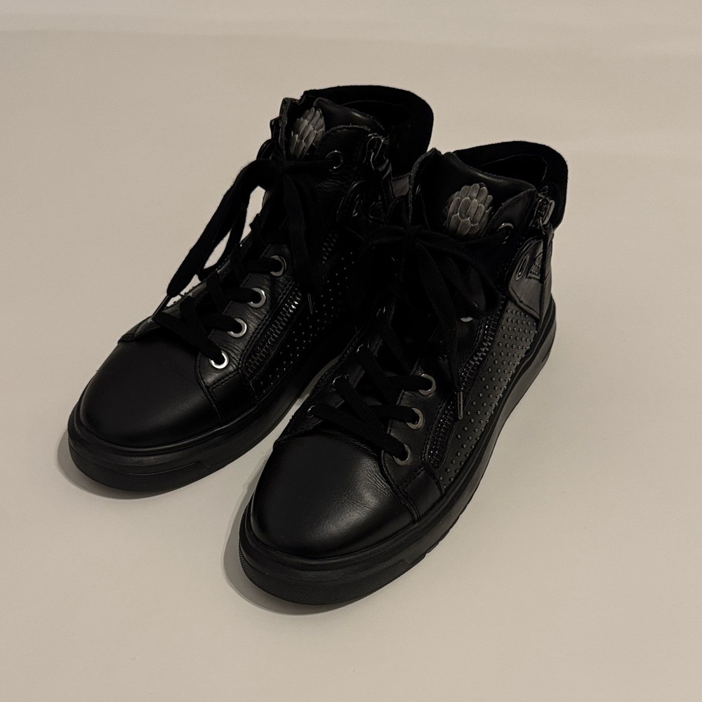 Kurt Geiger Mens Black High-Top Sneakers